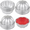 Homaisson 16Pcs Pudding Cup Molds, 3.7''x1.77'' Mini Fluted Cake Pans, Small Fluted Cake Pans for Baking，Non-Stick Jelly Molds, Easy to Demold, Pudding Cake Pan Nonstick