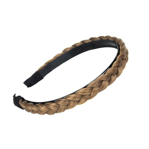 Gledola Braided Headband With Teeth Braids Hairband With Tooth Synthetic Hair Band Plaited Hairband For Women (Dirty Blonde)