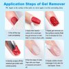 LOUINSTIC Gel Nail Polish Remover with Cuticle Oil for Nails, Gel Remover Quick Remove Gel Nail Polish within 3-5 mins, Nail Polish Gel Remover removedor de esmalte gel