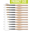 Nicpro 11 Pack Miniature Paint Brushes, Professional Fine Tip Detail Paint Brush, Artist Detail Brushes Set for Watercolor Oil Acrylic, Craft, Models, Rock Painting, Paint by Number-with Nylon Holder