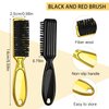 Patelai 30 Pcs Blade Clipper Cleaning Brush Scrub Brush Barber Fade Brush Trimmer Cleaning Brush Nylon Hair Styling Brush Tool for Men (Gold, Black)