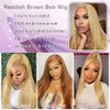 FNSD 20 Inch Honey Blonde Wig Human Hair #27 Color Straight Lace Front Wigs 13x4 Honey Blonde HD Lace Front Wig Human Hair 150 Density Glueless Straight Blonde Wigs Pre plucked With Baby Hair