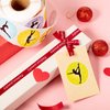 500 Pieces Gymnastics Stickers Gymnastics Art Girl Stickers Roll Round Decorative Seal Stickers Gymnast Party Favors for Birthday Gymnastics Party Classroom Reward
