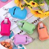 Duufin 40 Pieces Hand Sanitizer Keychain Holders Set Including 20 Pieces Hand Sanitizer Holder Bulk and 20 Pieces Empty Travel Size Bottles