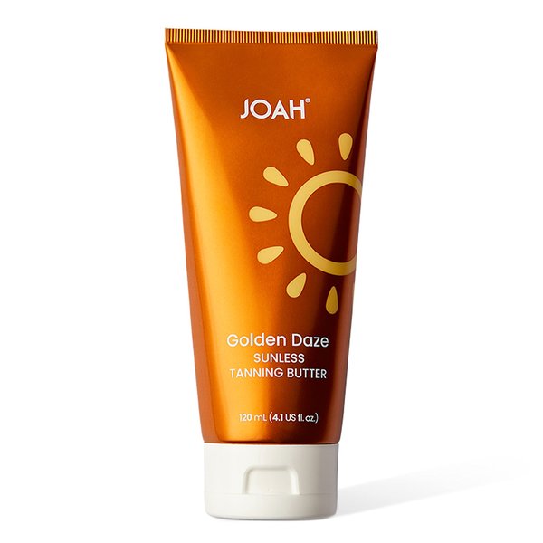 JOAH Beauty Golden Daze Sunless Tanning Body Butter, Glow Self Tanner Lotion For Face & Body, Bronzing Moisturizer for Gradual Sunless Natural Looking Streak No Tan with Hydrating Jojoba Oil, 4.1 Oz