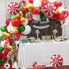 GuassLee Christmas Balloons Garland Arch Kit - Red Green Gold Confetti Balloons with Candy Mylar Balloons for Christmas Holiday Candy Theme Baby Shower Birthday Xmas Party Decorations, 101 Pack