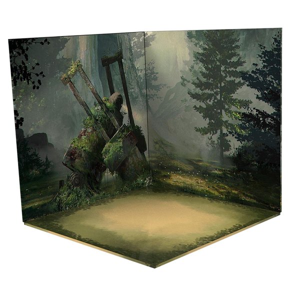 Menolana 1/12 Scale Backdrop Organizer Scene Display Vehicle Model Showcase Background for Action Figures Vehicle Scene Toy Diecast Car, Forest