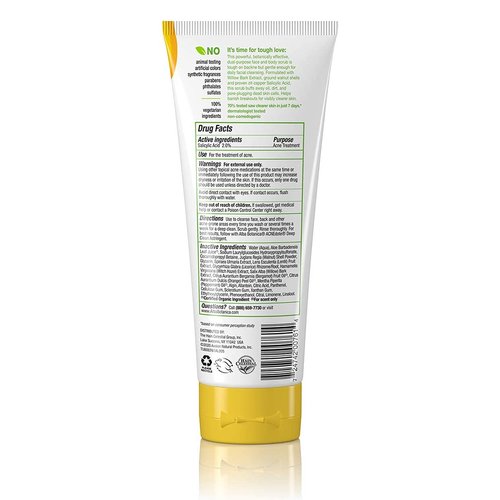 Alba Botanica Acnedote Face & Body Scrub, Maximum Strength 8 oz ( Pack of 3)