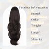 Stamped Glorious Ponytail Extension Drawstring Ponytail Extension for Women 26 Inch Long Wavy Layered Pony Tails Hair Extensions Clip in Ponytail Hairpiece for Daily Party Use（Dark Brown）