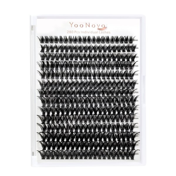 YOONOYA lashes,Transform Your Look with 280PCS Wispy Lash Clusters - Perfect for Manga and Anime Inspired DIY Lash Extensions 50D,9-16mm