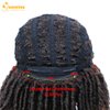 QUEENTAS Dreadlock Wigs for Black Women and Men Short Curly Big Afro Braided Wigs Faux Locs Twist Braiding Synthetic Wigs (Black to Brown)