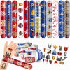 48 Medieval Knight 24PCS Medieval Knight Temporary Tattoos Sticker 24PCS Slap Bracelets Perfect for Themed Birthday Baby Showers or Classroom Rewards Ideal Decor and Gifts for Girls and Boys