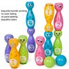 Bowling Set for Kids 2-5,Includes 10 Plastic Pins & 2 Balls, Indoor Activity Games, Birthday Gifts for Boys Girls 5-7,(Color Gift Box Packaging)