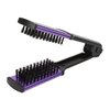 Clamp Hair Brush,Clamp Brush,Clamp Brush for Straightening Hair,Double Sided Hair Brush,Anti Static Artificial Bristle Splint Flat Brush with Ergonomic Handle for Home, Clamp Hair Brush Clamp bru
