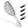 Daily Gard Detangling Brush, Dry and Wet Vented Detangler Hair Brush for Women and Men, Paddle Quick Drying Hairbrush for Wet/Dry/Curly/Thick/Long/Wavy/Damaged Hair, Beige