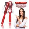VESS Styling Ceramic Hair Brush 9-row Round Type, for Bow and Styling Made in Japan (No.80 Red)