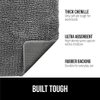 Gorilla Grip Soak Stopper Washable Chenille Dog Doormat, Muddy Paws, Dogs Bed Mats, Rubber Backing, Absorbent Quick Dry Microfiber, Inside Front Door Mat, 24x17, Grey