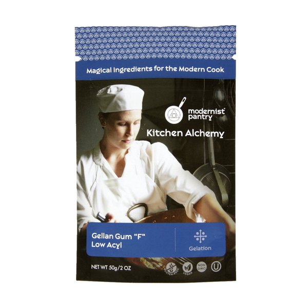 Pure Gellan Gum F - Low Acyl ⊘ Non-GMO Vegan OU Kosher Certified - 50g/2oz