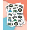 xo, Fetti Video Game Party Supplies Temporary Tattoos - 40 Glow in the Dark Styles | Videogame Birthday Favors, Decorations, Controller, Computer Keyboard, Gamer, Arcade