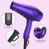 Wazor 3rd Generation Lightweight Low Noise Hair Dryer,( 1875W Tourmaline Ceramic Negative Ionic Blow Dryer）2 Speed 3 Heat Settings Cool Shot with Diffuser Concentrator(Purple)
