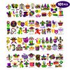 Mardi Gras Temporary Tattoos Fat Tuesday 101 PCS Sticker for Kids Masquerade Celebration, New Orleans, Birthday Decorations, Festival, Carnival Themed Party Favors Supplies Cute Kids Gifts Ideal