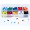 BESTCYC 1Box(500Pcs) 5mm Mini Brads 10Colors Metal Paper Fasteners Round Split Pins for Scrapbooking, Paper Crafts,Card Making and DIY Craft Projects