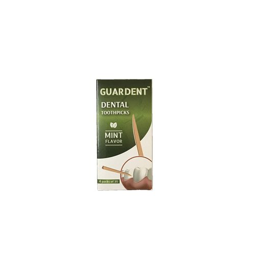 Guardent Interdental Toothpicks, Fresh Mint Flavor, Remove Food and Plaque, Easy-to-Carry, 4x30 Picks/Pack (120 Picks)