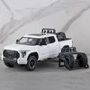OANMYJJO Toy Trucks for Boys 1/24 Tundra Diecast Metal Model Toy Pickup Truck Pull Back Car Model with Light and Sound Toy Trucks for Boys Age 4-7(White)