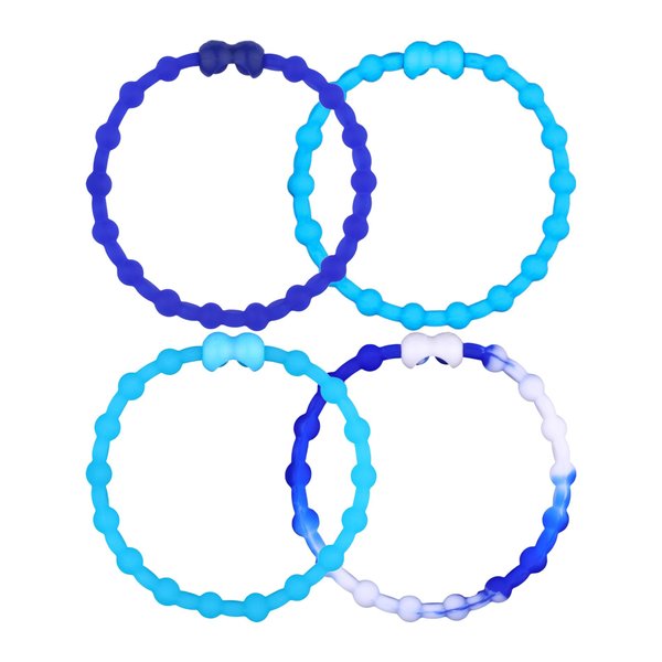 Sapphire Skies Pack PRO Hair Ties: Easy Release Adjustable for Every Hair Type PACK OF 4