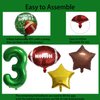 HADCKJA Football Balloon Football Birthday Decorations 3rd Birthday Balloon Rugby Golden Brown Star Rugby Field Balloon Touchdown Sports Theme Football Party Supplies Birthday Party Decorations 9Pcs