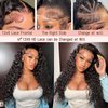 ozkan 13x6 Water Wave Wig Human Hair HD lace Front Water Wave Curly Wigs 13x6 Lace Frontal Water Wave Wigs Pre Plucked with Baby Hair Soft and Smooth Natural Black 26Inch