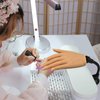 Silicone Practice Hand for Acrylic Nails, Bendable Female Mannequin Life Size Practice Hand with Stand for Nails Practice Nail Art Tools (3#-2P)