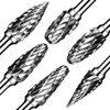Carbide Burr Set, Die Grinder Bits, 10 PCS 1/8" Shank Double Cut Tungsten Carbide Rotary Burrs Set Compatible with Dremel Bits for Metal Wood Carving Engraving Polishing