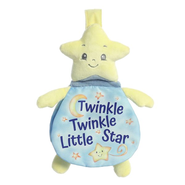 ebba Aurora® Educational Story Pals™ Twinkle Twinkle Little Star Baby Stuffed Animal - Bedtime Soft Book - Sensory Development - Yellow 9 Inches