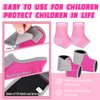 2 Pairs Kids Ankle Brace Set Foot Support Stabilizer Wraps Protector Guard Knitted Ankle Sleeve Sock Support Ankle Support Pink Ankle Brace for Kids Ankle Compression Socks for Injury Prevention