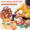 Construction Games with Toy Drill,Magic Montessori Play Toolbox Bear Toys for 3 4 5 6 Year Old,Creative Engineering Building Kits,Kid Tool Set for Toddler Preschool, Educational Toys for Boy and Girl