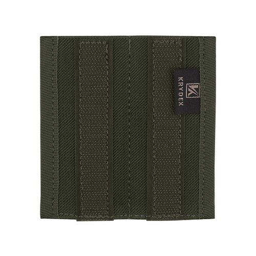 KRYDEX Double 9mm Magazine Holder Elastic Mag Holder with Hook Fasteners for MK3 and MK4 Chest Rig (Ranger Green)