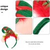 Lurrose Christmas Elf Headbands Elf Hat Headband Elf Costume Headwear with Jingle Bells for Xmas Party, Holiday Favors