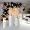 PatiCool Navy Blue Balloons - 12 inch 100pcs Latex - Round Dark Blue Birthday Balloons with 2 Ribbons for Birthday Party, Graduation, Wedding, Anniversary, Baby Shower Decorations