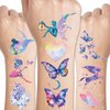CHARLENT 110 Glitter Styles Temporary Tattoos for Girls Women - 12 Sheets Glitter Dream Butterfly Moon Fairy Mermaid Temporary Tattoos for Girls Party Favors Festival Makeup