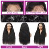 WENONE 13x6 Deep Wave Lace Front Wigs Human Hair 180 Density HD Full Lace Frontal Wigs Pre Plucked Bleached Knots Curly Human Hair Wig with Baby Hair 28 Inch Wigs for Black Women