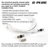 G-PLUG 6FT RG6 Coaxial Cable Connectors Set – High-Speed Internet, Broadband and Digital TV Aerial, Satellite Cable Extension – Weather-Sealed Double Rubber O-Ring and Compression Connectors White