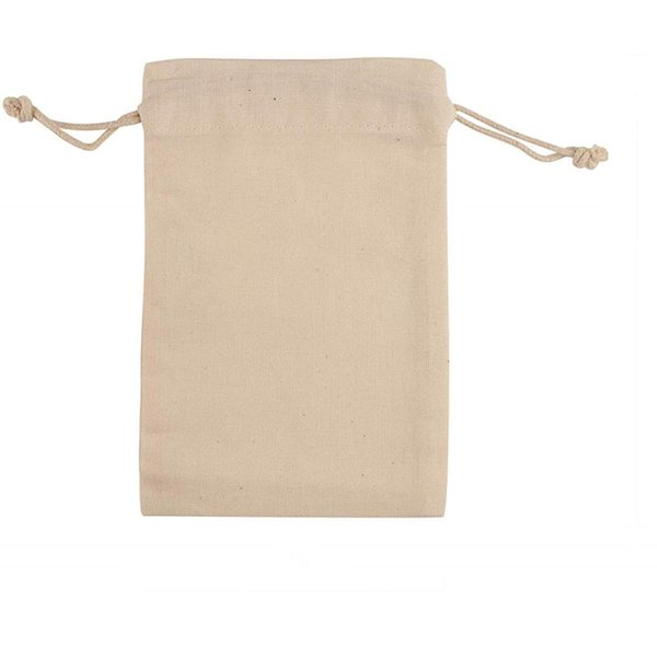 KUPOO 50PS Cotton Bags Cotton Muslin Bags Drawstring Muslin Bag for Wedding Party Favor and DIY Craft (5x7 Inch)