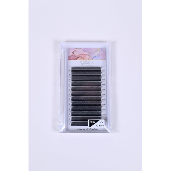 YY Eyelashes Extension Lashes Black Lash Volume Extension Easy Fans Y Shaped Premade Soft Eyelashes Supply (0.07C/9mm)