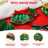 JOYIN 6PCS Christmas Clothing for Doll Dance Skirt Set with 3 Designs, Green Santa Dresses Clothes for Doll Dress up Costume Accessories, Xmas Holiday Decorations Gifts