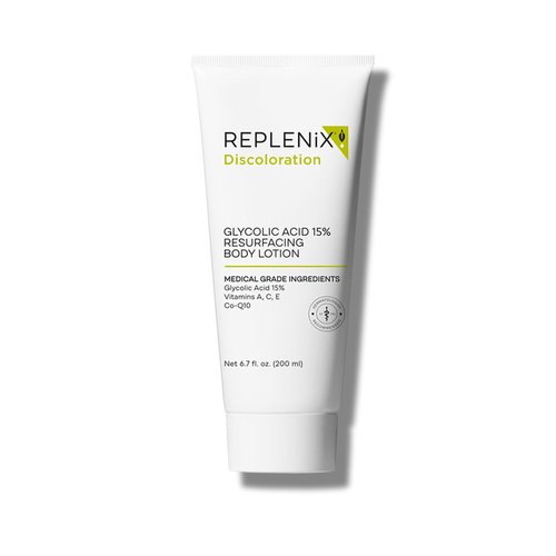Replenix Glycolic Acid 15% Resurfacing Body Lotion, Medical-Grade Brightening & Hydrating Exfoliating Cream for Skin Discoloration & Rough Texture (6.7 fl. oz)