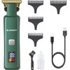 JAMAKY Cordless Hair Clippers for Men - Advanced LED Display T-Blade Trimmer, Professional 7500RPM Electric Hair Cutting Tools with 4 Precision Combs, USB Rechargeable with 100 Min Run for Home Use