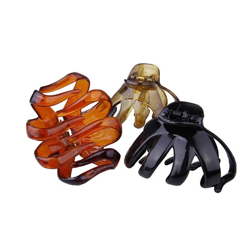 6 Pcs Plastic Octopus Hair Grips Spider Hair Claw Clips Strong Hold Jaw Clips Medium Non Slip French Hair Clips Hair Catch Barrettes for Women Girls