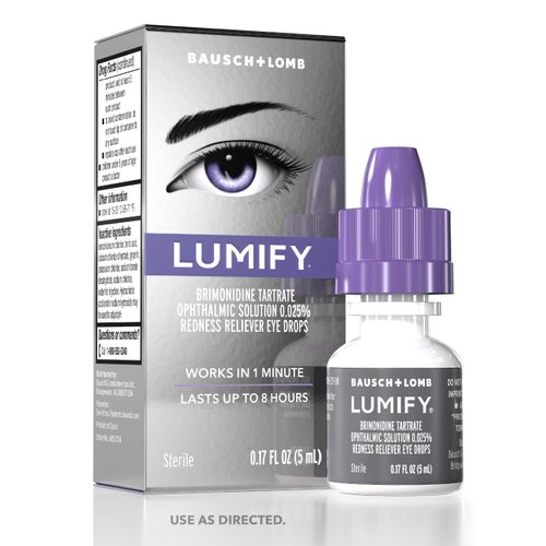 LUMIFY Redness Reliever Eye Drops, for Whiter & Brighter Looking Eyes, 0.17 Fl Oz (5 mL)