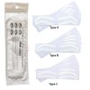 10pairs Airbrush Eyebrow Stickers Eyebrow Auxiliary Sticker Disposable Microblading Eyebrow Stencil Shaping Sticker for Brow Shaping (White-Type B)